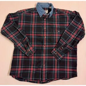 Vintage 90s Windsor Shirt Company Women's Long Sleeve Denim Collar Button Down M